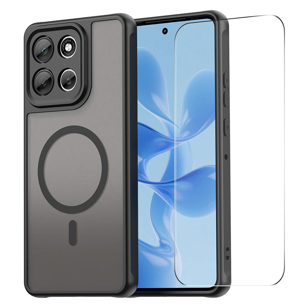 

ENKAY HAT PRINCE For Motorola Moto G86 5G/G86 Power 5G/G100 Pro 5G Magnetic Case with 9H Tempered Glass PC TPU Matte Phone Cover