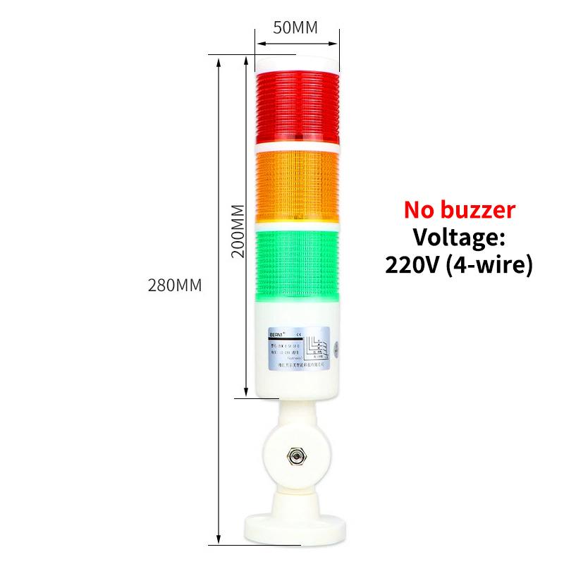 CNC Machine Safety Stack Light Rotatable 180 Degree Three Modes Industrial Warning Signal Lamp for Workshop