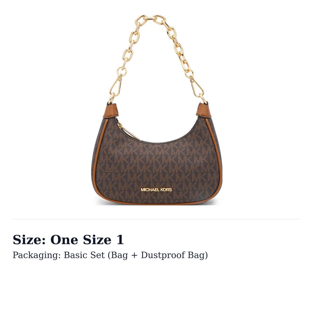 Michael Kors Coated Canvas With Leather Clutch Handbag, Shoulder Bag Regular Women's Brown 35R3G4CC1B-Brown