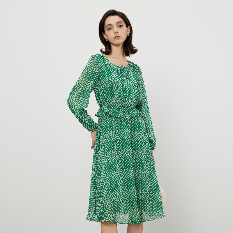 

Women s High Quality Spring Autumn Long-Sleeve Mid-Length Dress XXL