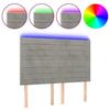 VidaXL LED Headboard Bedroom Furniture Double Bed Accessory Head of Bed Frame Interior Light Grey 3122612