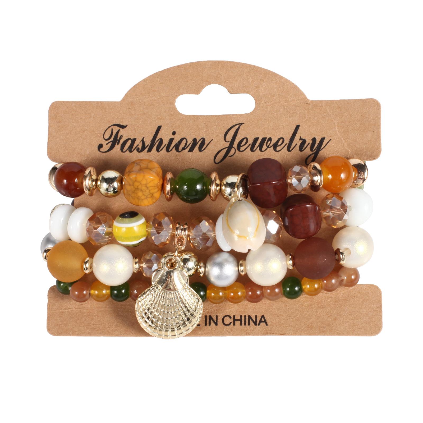JYL TS Bracelet Bohemian Independence Day  Freedom Beads Ignites Passion Orange лимерик-цвет