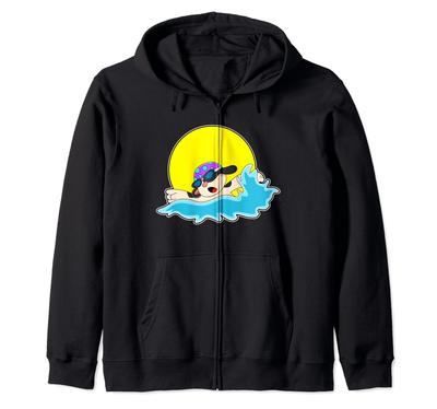 Hunde-Schwimmbrille Wassersport Reißverschluss-Kapuzenpullover