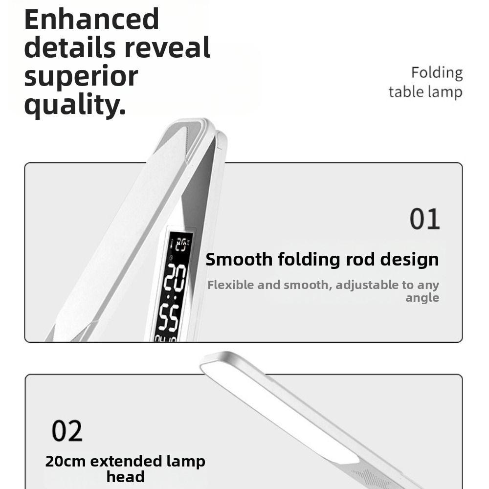 Multi Angle Adjustable Book Reading Light USB Charging Touch Control LED Desk Lamp Eye Protection Stepless Dimming Bedside Lamp
