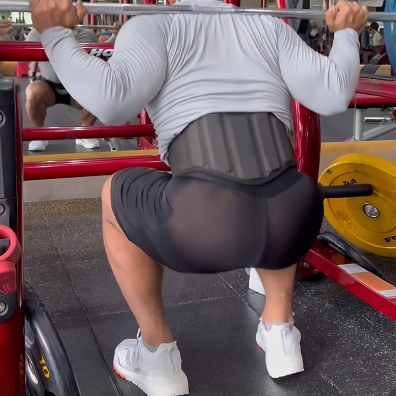Sport Herre 5-punkts Bukser Fitness Pustende Sexy Leggings Mann Undertøy Ultratynn Sømløs Gjennomsiktig Bokser Utvidede Shorts