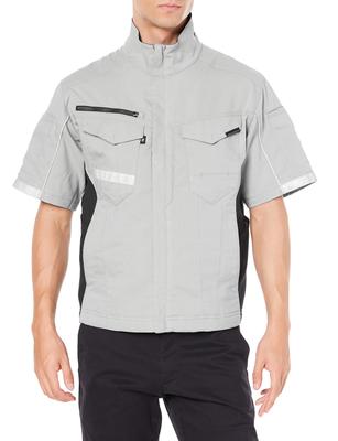 COCOS Nobuoka A-7070 Stretch Short Sleeve Jacket, Silver, Size M