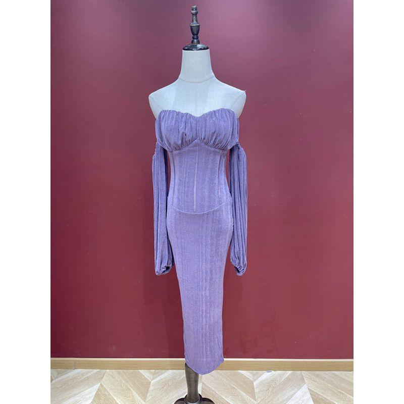 2025 Spring and Summer New Beauty To Aphasia Niche Holiday Style Tie-dye Elements Tube Top Dress Long Dress