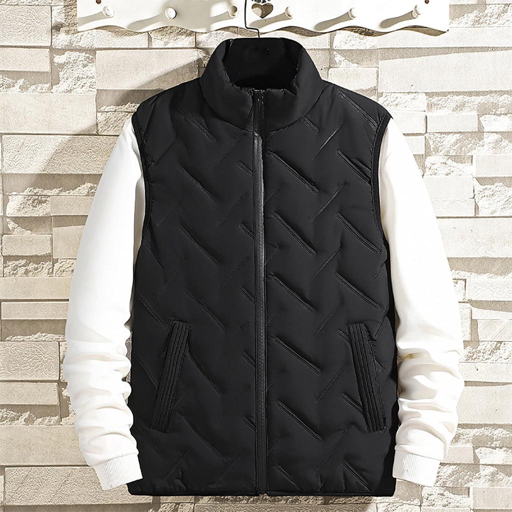 Casual Men'S Vest Men'S Loose And Winter Warm Down Cotton Vest Coat