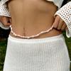 Einfaches Design Taille Bauch Kette Samenperlen Dünner Gürtel Seestern Muschel Kette Seestern Muschel Bohemian Körperkette Party Schmuck