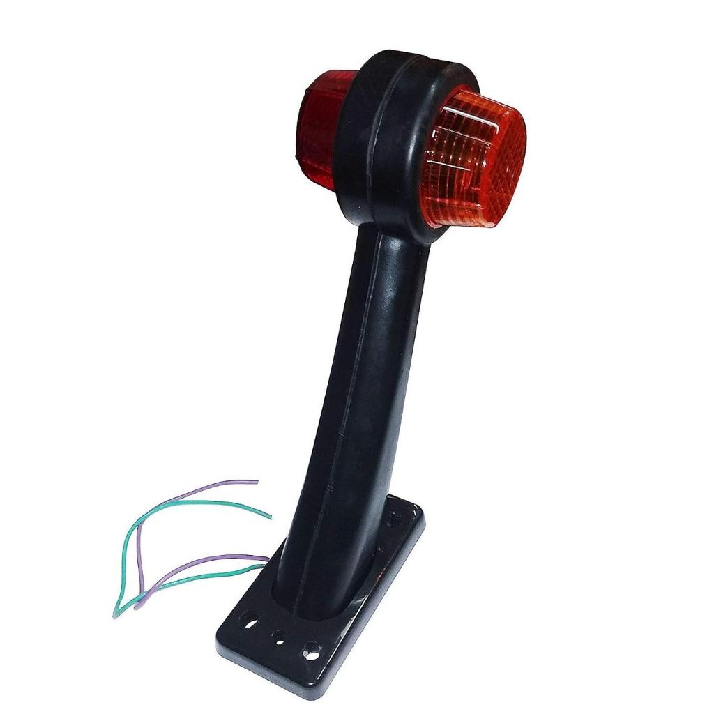 4X Side Rubber Stalk Marker Light Red/Amber Outline Lamp 12V – Compatible with Trucks, Trailers, Caravans & More