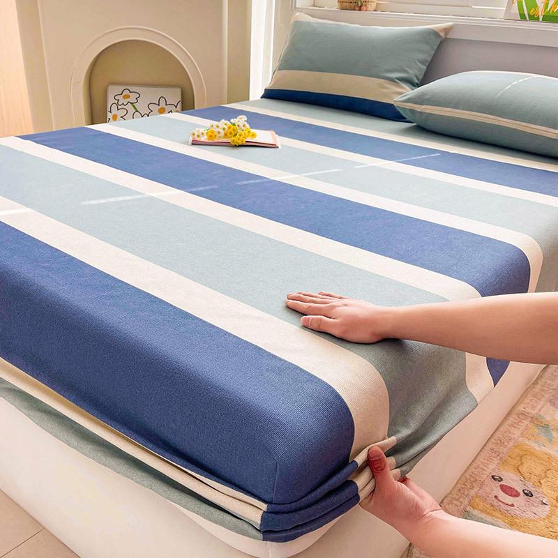 Baumwoll-Bettlaken mit Gummizug Niedliche bedruckte Matratzenauflage für Kinder Cartoon Reine Baumwolle Bettwäsche (ohne Kissenbezug)