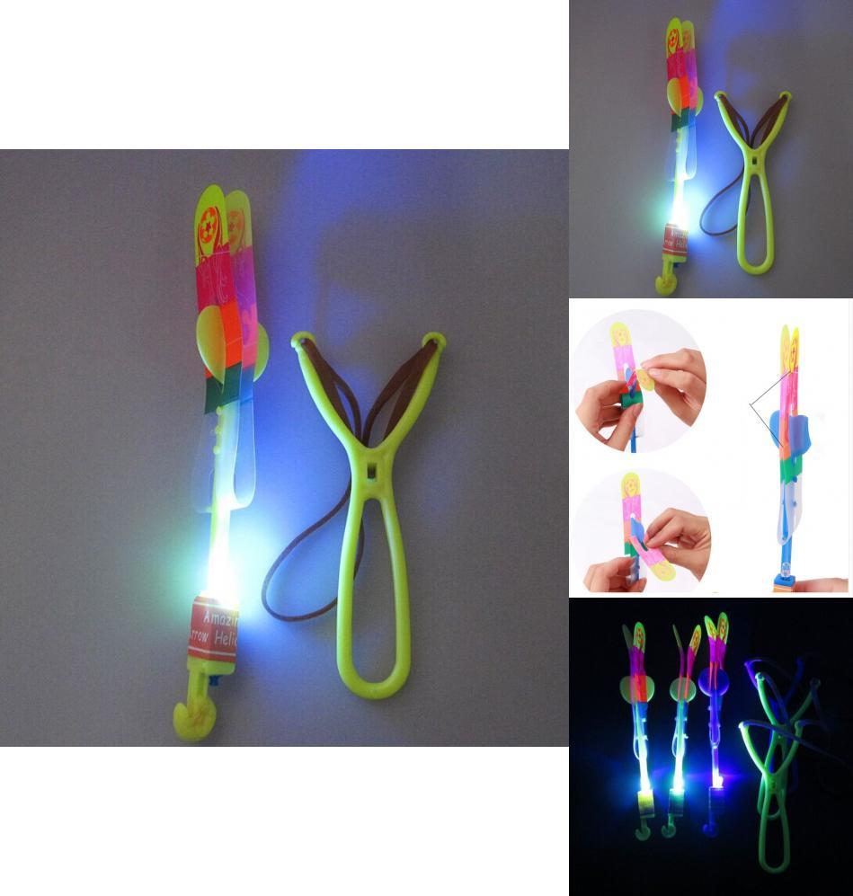 Colorful Led Sling Shot Toy Arrow Copter Perfect For Fun Indoor And Outdoor Play