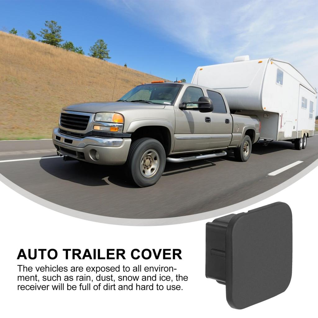 Ledmomo Hitch Cover 2" Rubber Hitch Cover Hitch Protector Hitch Cap Fits All Models and Years, Hitch Member