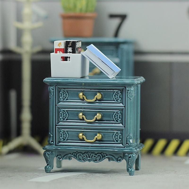 1 Stück Puppenhausmöbel Ornamente Mini Europäischer Stil Retro Schrank Modell