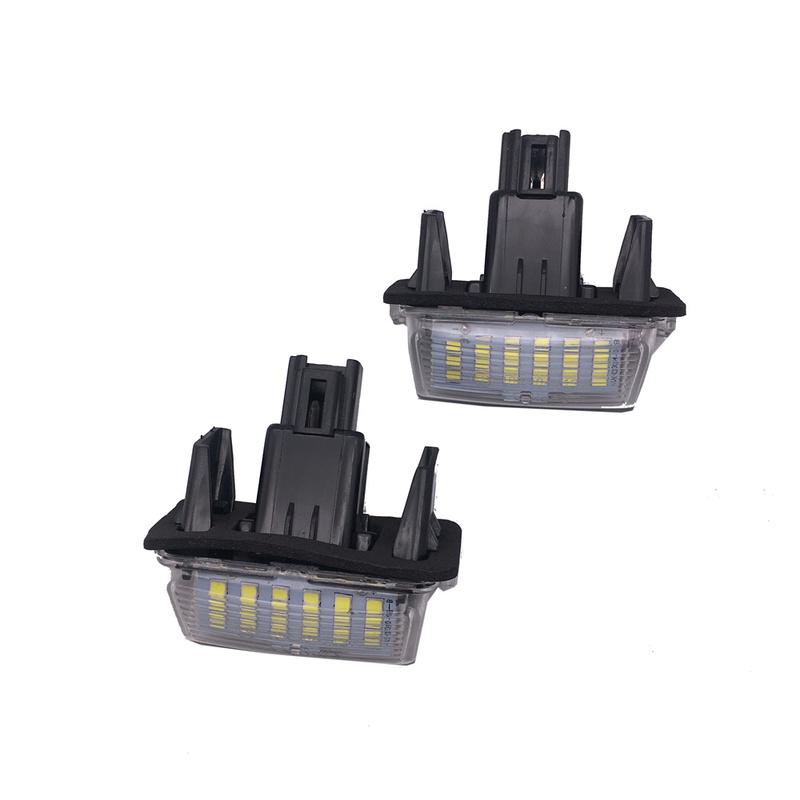 2PCS White For Toyota Yaris/Vitz Camry Corolla Prius C Ractis Verso S Led Licence Number Plate LED Lamp Light