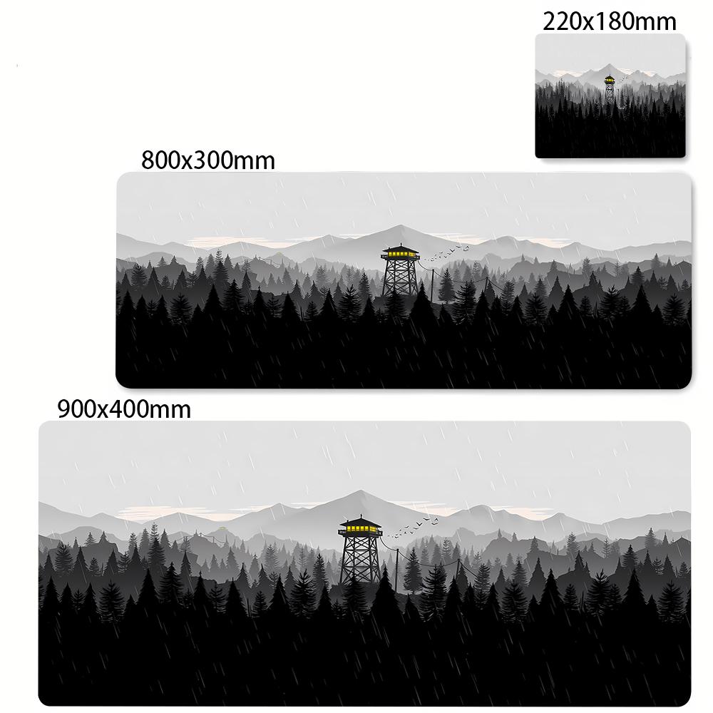 XXL Gummi Tiefwald Großes Mauspade Firewatch Mauspade Gamer Rutschfeste Kunst Schreibtischmatte Computer Laptop Pads 90x40cm Tastaturmatten