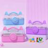 Multi-Layer Hairpin Storage Box Cute Girls Jewelry Box Children'S Hair Accessories Storage Box Portable Toy Storage Box