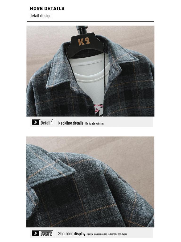 Trendy Plus Size Men's Casual Jacket - Loose Fit Spring/Autumn Versatile Workwear Top