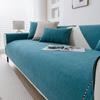Chenille Sofa Covers Solid Cowboy Blue Sofas Towel Couch Cover Universal Non-slip Seat Pad For Living Room Home Protection Cover