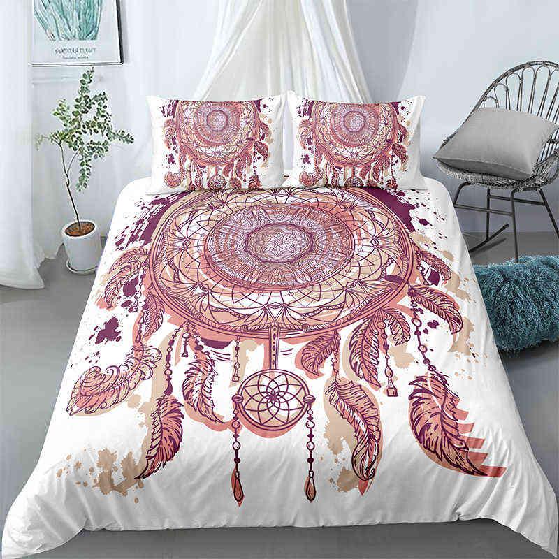 Dreamcatcher Duvet Cover Set King Size Boho Dream Catcher Bedding Set Microfiber Bohemian Style Comforter Cover For Girls Women