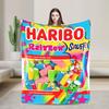 Haribo Niedźwiadek Cukierki Super Miękki Koc Dziecięcy Pluszowy Koc Dekoracyjny Graficzny Sofa Krzesło Flanelowa Narzuta Pokrowiec na Kanapę Łóżko