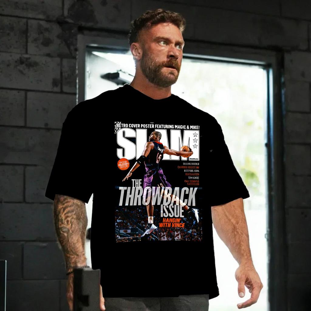 SLAM Magazine Vintage 90s Thunder Pattern Shirt Cotton Unisex Crew Neck Short Sleeve Vintage Basketball Design 2026 Hot Sale