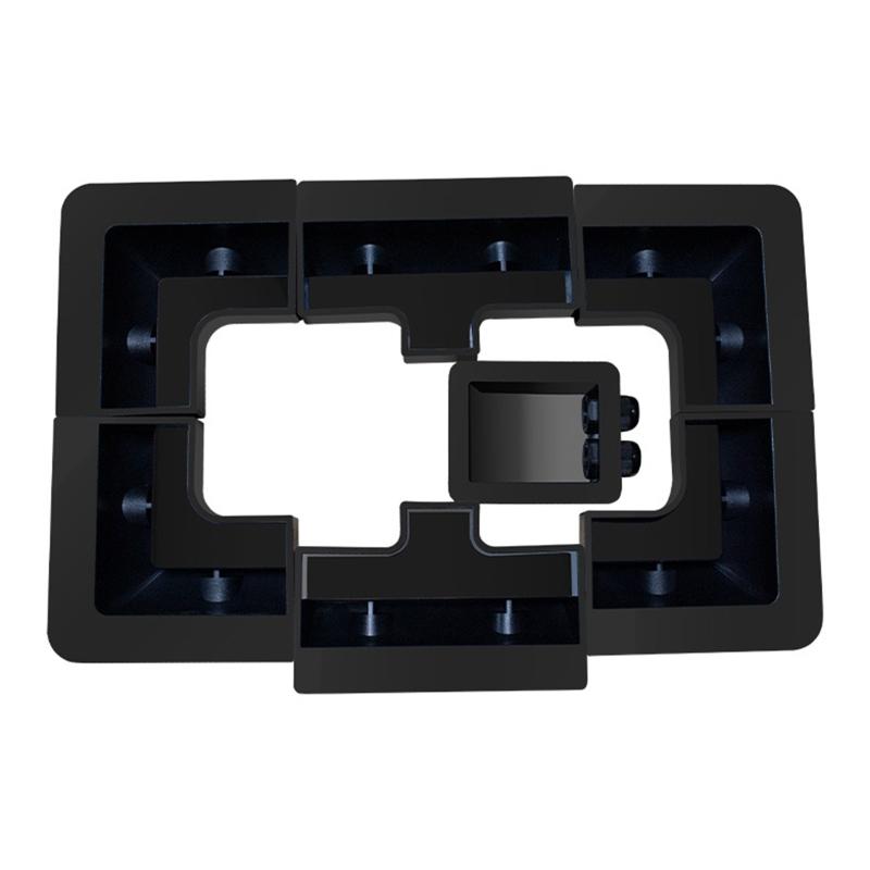 ABS Solar Panel Mounting Brackets Drill-Free Corner Bracket Support Kit for Wood Frame RV Boat Campers Caravans Hood