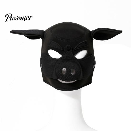 Breathable Cosplay Headpiece Piggy Head Mask, Adult Couple Role Play Mask for Party, Themed Event Accessories Funny Animal Full Face Halloween,