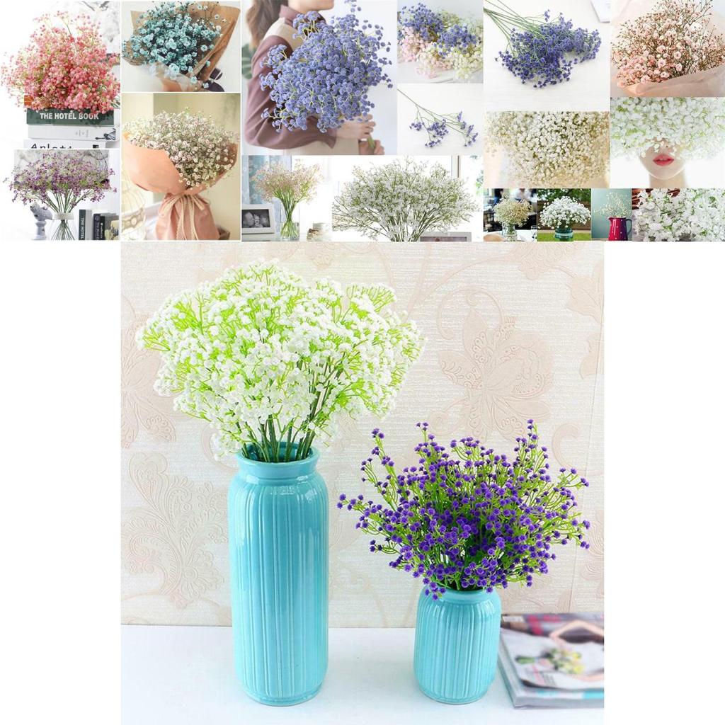 Beautiful Artificial Fake Baby's Breath Gypsophila Flowers Bouquet For Home And Wedding Decor