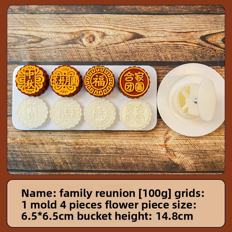 New Mid-Autumn Festival Mooncake Mold, Three-dimensional Cherry Blossom Hand-pressed Home Ice Skin Baking Mold
