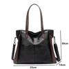 Tote Bags Fashion Big Handbags for Women Solid Color High-capacity Shoulder Bags Ladies Soft PU Leather Crossbody Bags Black Red