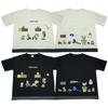 Western Jr8850 Summer Super Mario Front and Back Print Boys Black [Bandai] Short-Sleeve T-Shirt