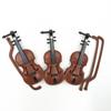 Home Decor Crafts Violin Model 1/12 Miniature Violin Dollhouse Toys Mini Musical Instruments  Decor