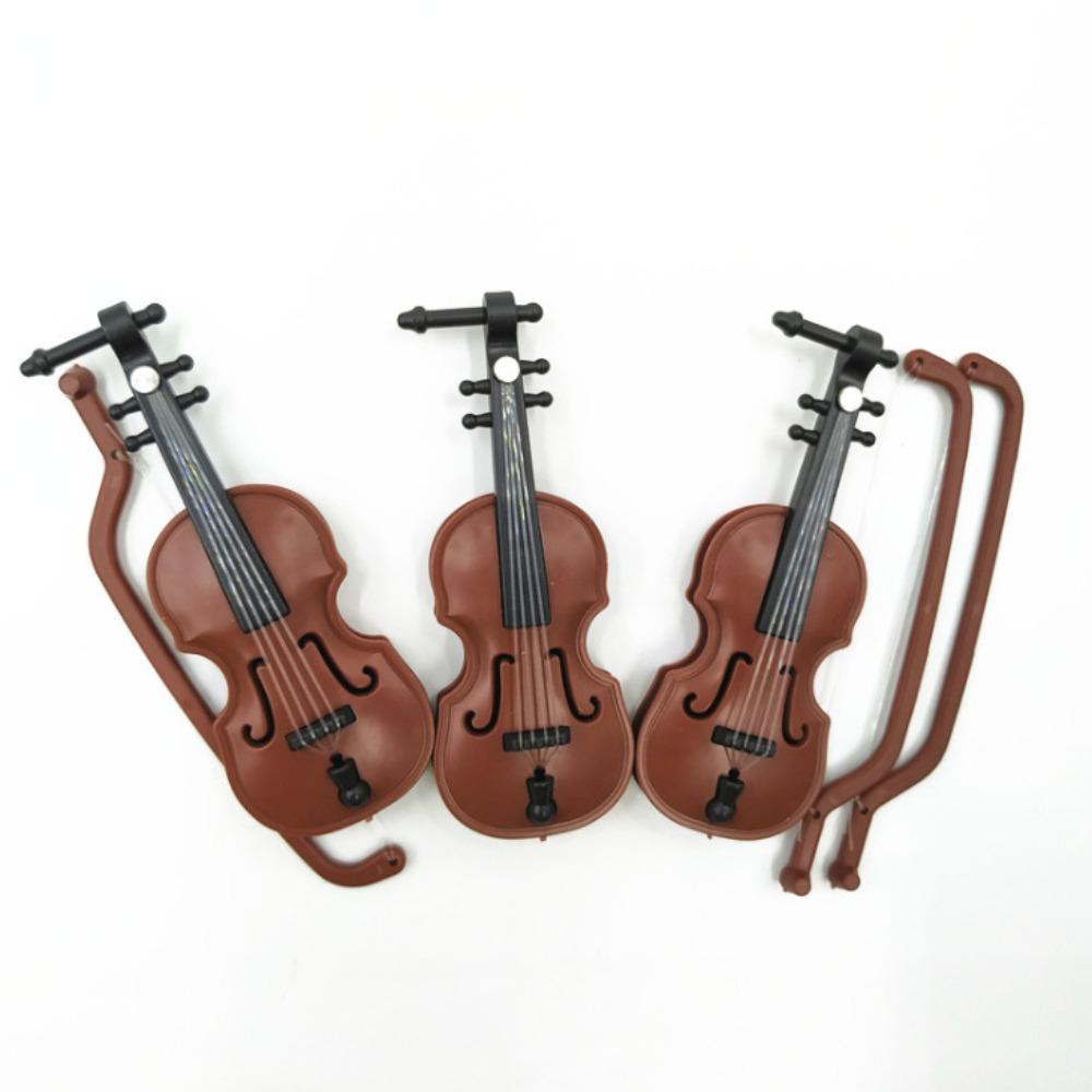 Home Decor Crafts Violin Model 1/12 Miniature Violin Dollhouse Toys Mini Musical Instruments  Decor