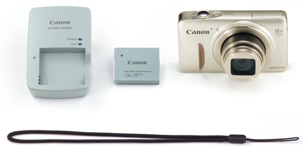 Canon PowerShot SX600 HS Digital 18x Optical Camera, Gold, Zoom, PSSX600HS(GL)
