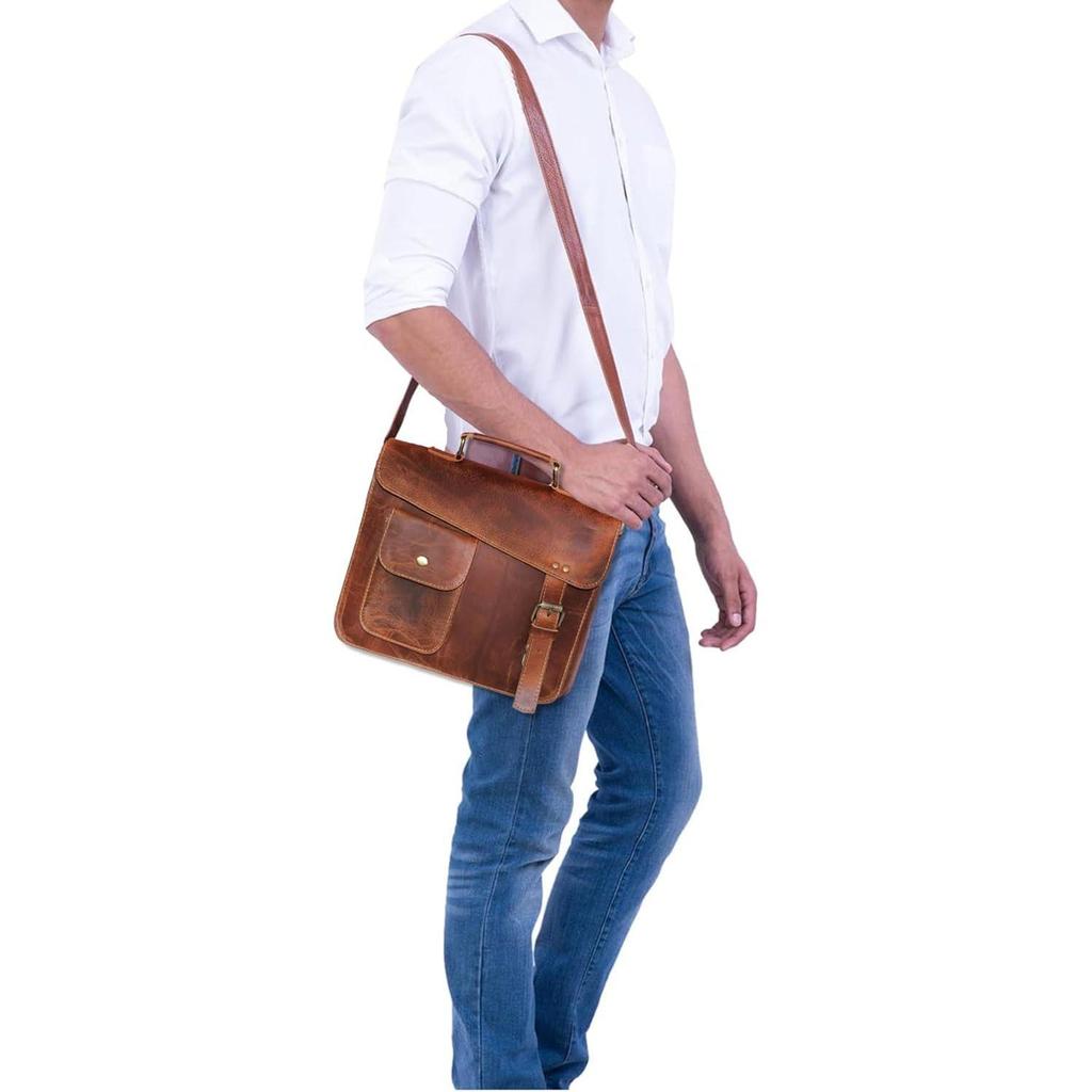 11" kleine Leder-Umhängetasche, Umhängetasche, Umhängetasche, Vintage-Umhängetasche für Damen und Herren, Umhängetasche, Herren-Geldbörse, kompatibel mit iPad und Tablet