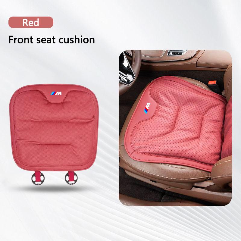 SQLI6 Leather Breathable Car Cushion Soft Backrest Mat Seat Pad Cover for BMW M E46 E90 E87 F30 F10 G20 G30 X3 X5 M3 M4 M5 Accessories