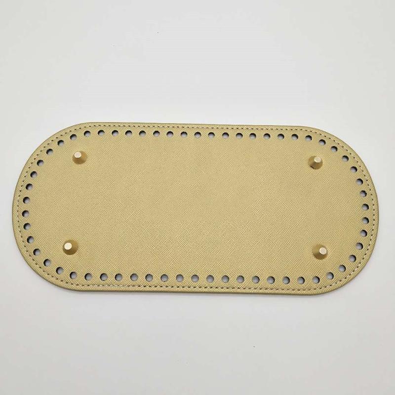22x10cm Long Bottom for Knitted Bag PU Leather Bag Base Handmade Bottom With Holes Diy Crochet Bag Bottom Accessories
