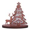 Easter Wooden Glowing Christmas Tree Nativitys Ornament Holiday Handicraft Desktop Decor for Indoor