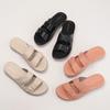 Wedge heel slippers women's non-slip summer wear bohemian travel seaside reverse set stepping on shit sandals
