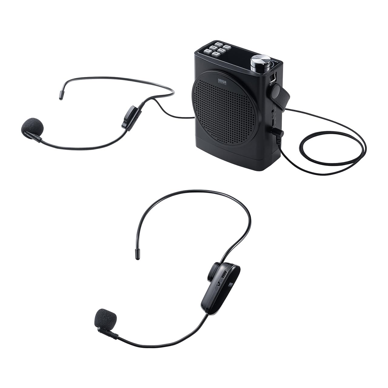 

Sanwa Direct 400-SP115 Hands-Free Wireless Speaker with Wired Microphone, High Output 30W, Compact, Portable Speaker