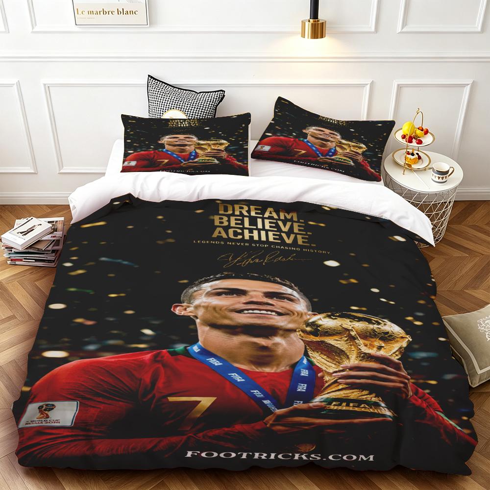 Duvet Cover Cr7 Durable, High-Definition Printing, Single/Double Size, Large/Extra-Large Size, Suitable For Boys And Girls
