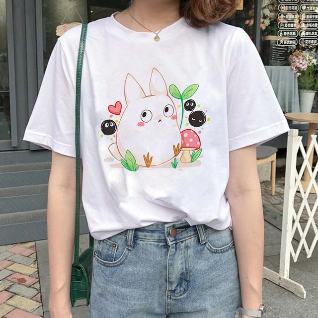 Totoro Spirit Away Tričko Studio Ghibli Femme Japonské Cartoon Anime Dámské Tričko Tričko Miyazaki Hayao Oblečení Žena Kawaii