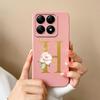 Liquid Soft Silicone Bumper For Xiaomi 14T Pro 5G 14 T Cover Pretty 26 Flower Letters Cases Anti Drop Housing Phone Shell Fundas