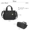 Clan Women's Nylon Shoulder Bag, 2-Way, Crossbody, Lightweight, Water-Repellent, Quilted, with Multifunctional Pockets, Stands Free, Elegant, Stylish