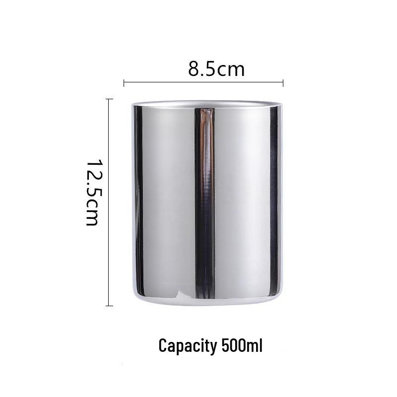 Double-Layer 304 Stainless Steel Handleless Cup for Home, Restaurant, and Hotel Use