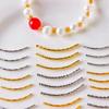18k Gold Plated Multi-Faceted Curved Tube for DIY Jewelry Necklaces & Bracelets