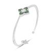 Silver Bracelet with Malachite, Cubic Zirconia, Item Weight 9.22 Gr (60002378)