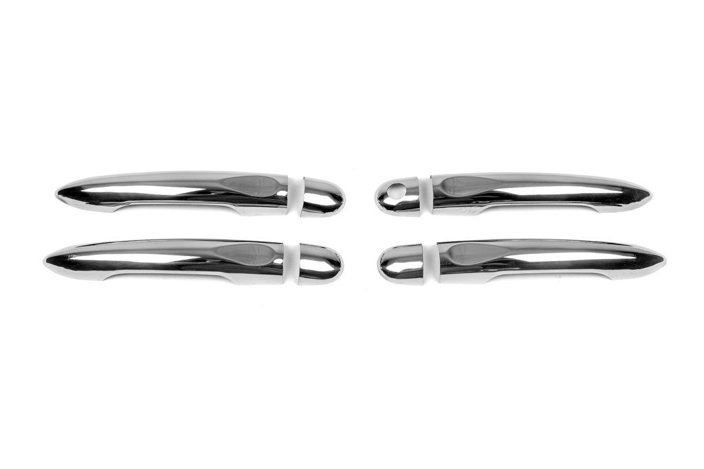 Handle Pads (4 Pcs., Stainless Steel) Without Chip, OmsaLine - Italian Stainless Steel for Renault Scenic/Grand 2009-2016