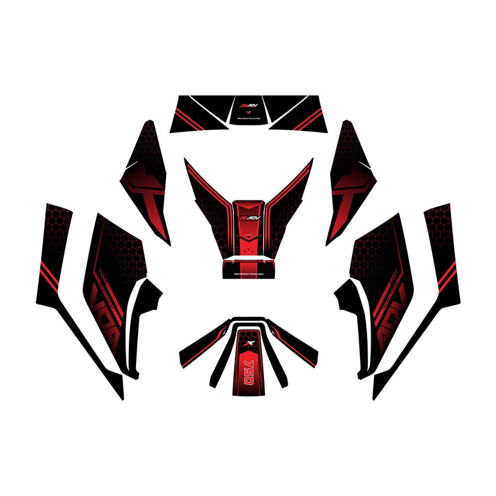 For HONDA X ADV750 2025 Fuel Tank Protection Stickers Kits Of Motorcycle Accessories Gas Fuel Pad Decoration Refit Decals